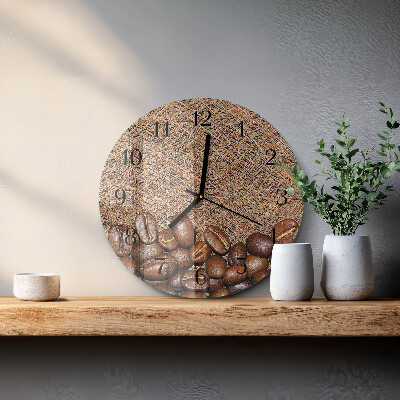 Orologio rotondo chicchi di caffè