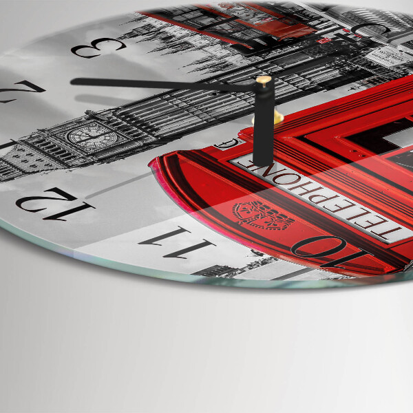 Orologio rotondo Cabina telefonica rossa