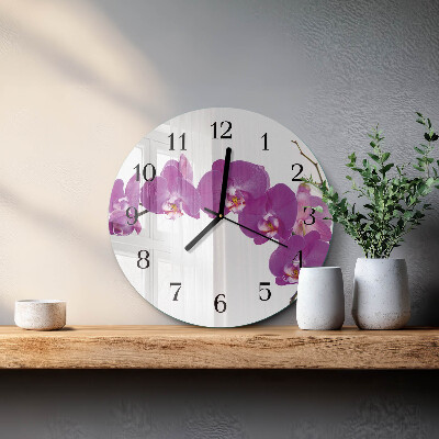 Orologio rotondo Orchidea