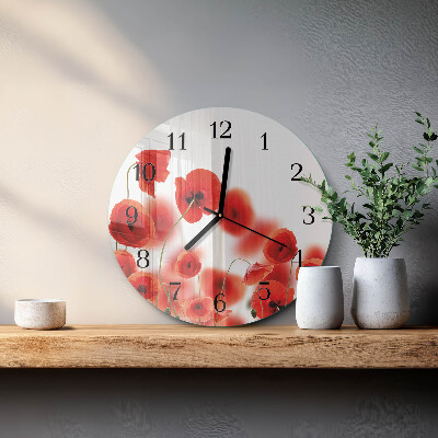 Orologio rotondo Papaveri