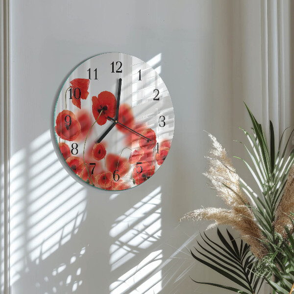 Orologio rotondo Papaveri