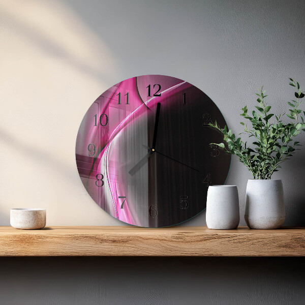 Orologio rotondo Linee astratte