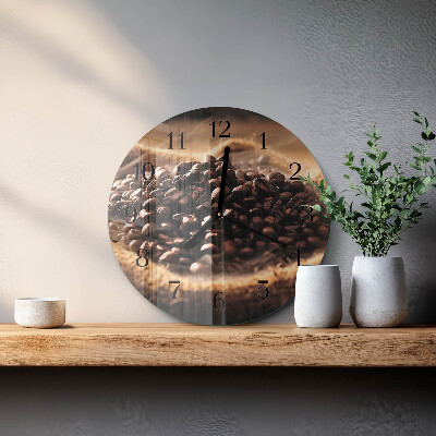 Orologio rotondo chicchi di caffè