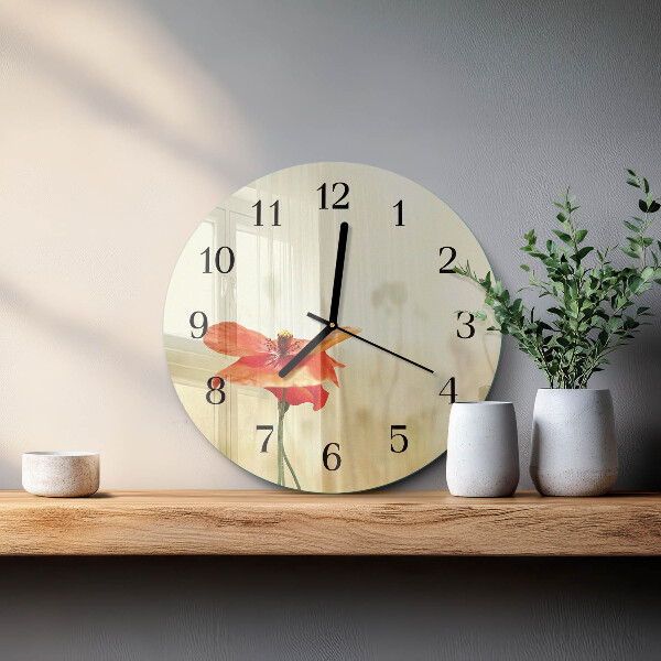 Orologio rotondo Papavero