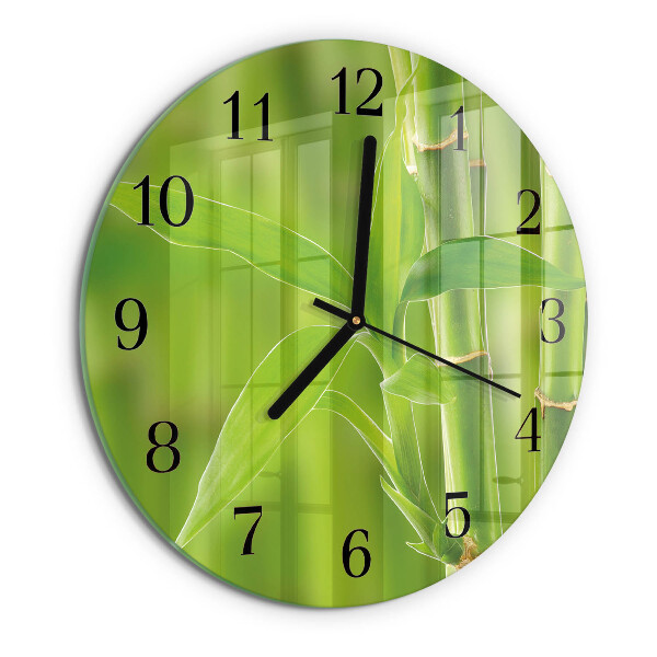 Orologio rotondo Pianta di bambù
