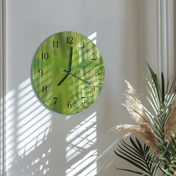 Orologio rotondo Pianta di bambù