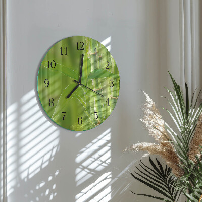 Orologio rotondo Pianta di bambù