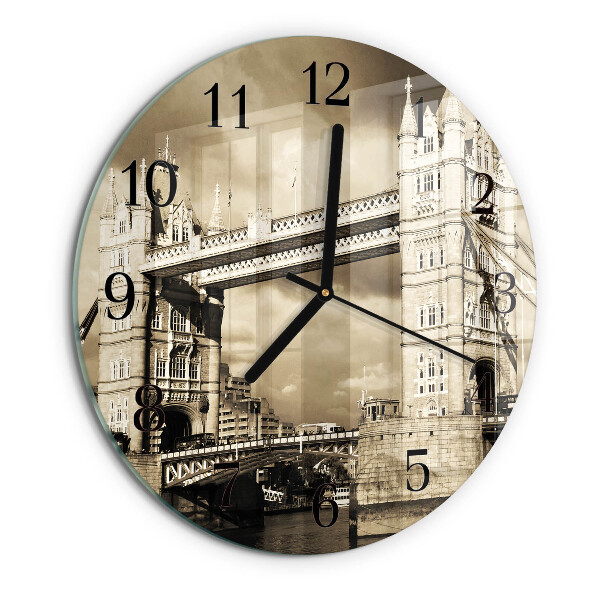 Orologio rotondo Ponte di Londra, seppia