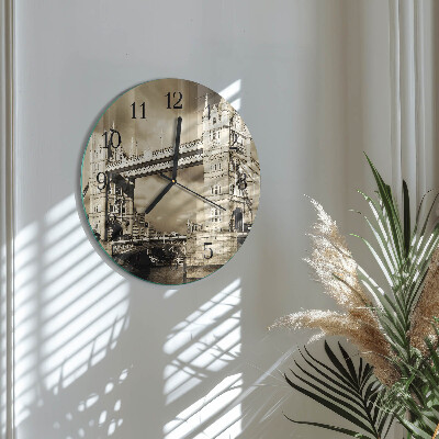 Orologio rotondo Ponte di Londra, seppia
