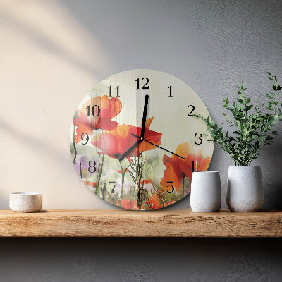 Orologio rotondo Papaveri