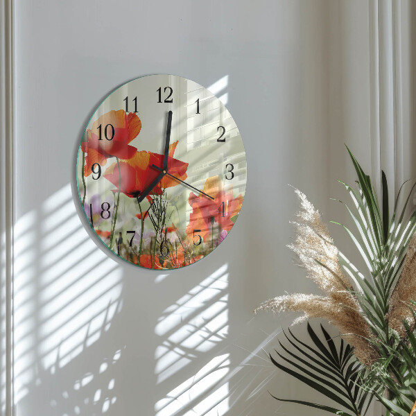 Orologio rotondo Papaveri