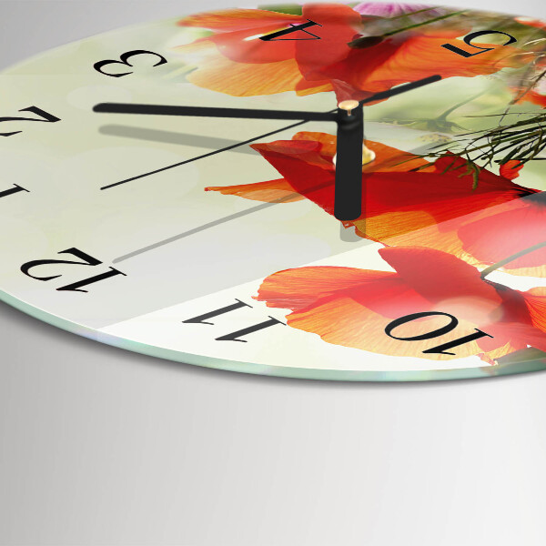 Orologio rotondo Papaveri