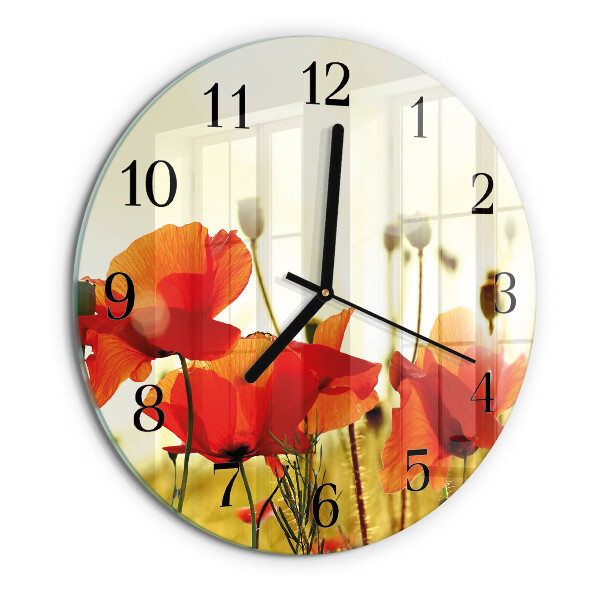 Orologio rotondo Papaveri