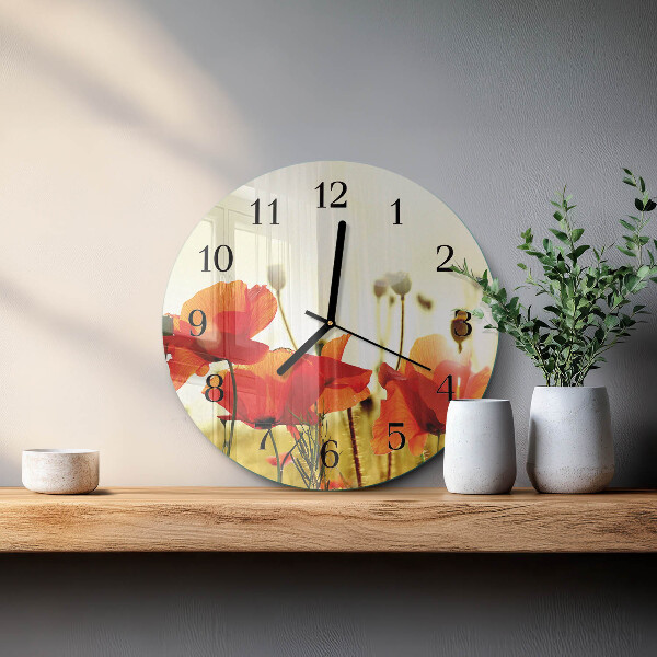 Orologio rotondo Papaveri