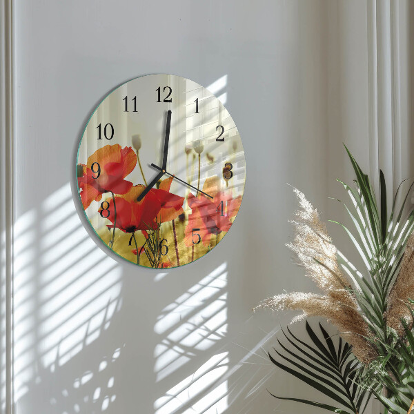 Orologio rotondo Papaveri