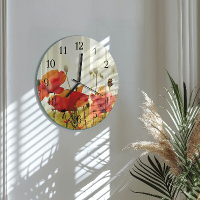 Orologio rotondo Papaveri