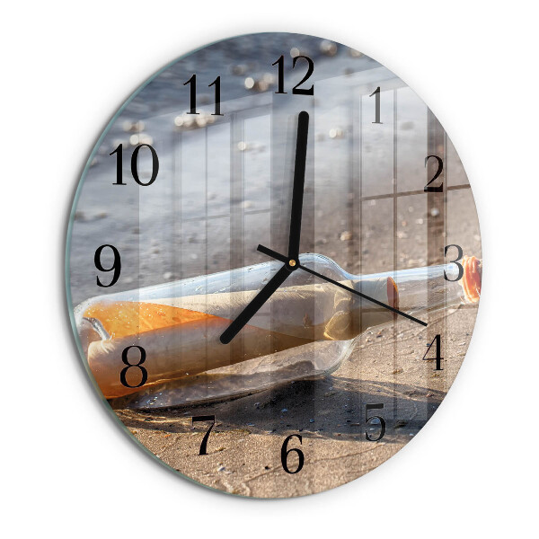 Orologio rotondo Lettera in bottiglia