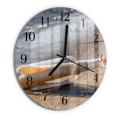 Orologio rotondo Lettera in bottiglia