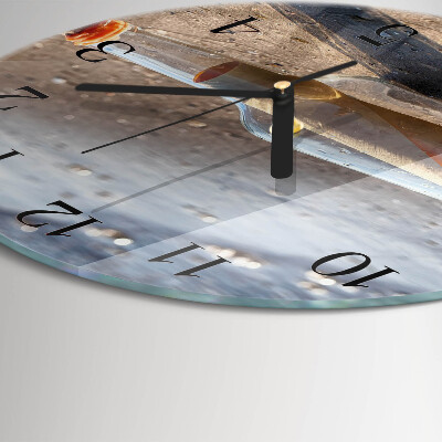 Orologio rotondo Lettera in bottiglia