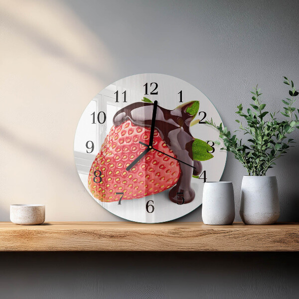 Orologio rotondo Cioccolato alla fragola