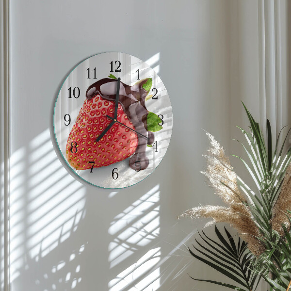 Orologio rotondo Cioccolato alla fragola
