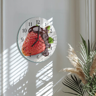 Orologio rotondo Cioccolato alla fragola