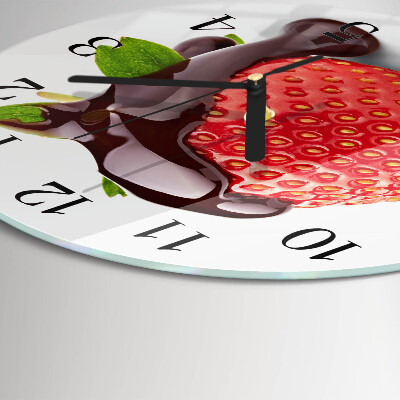 Orologio rotondo Cioccolato alla fragola