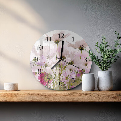 Orologio rotondo Fiori di cosmo