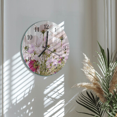 Orologio rotondo Fiori di cosmo