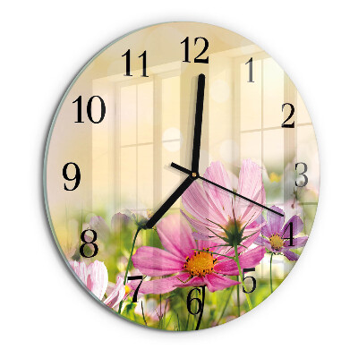 Orologio rotondo Fiori di cosmo