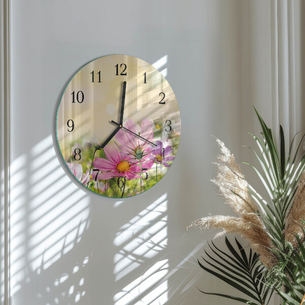 Orologio rotondo Fiori di cosmo