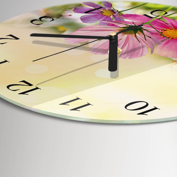 Orologio rotondo Fiori di cosmo