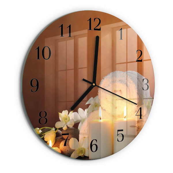 Orologio rotondo Candele da spa
