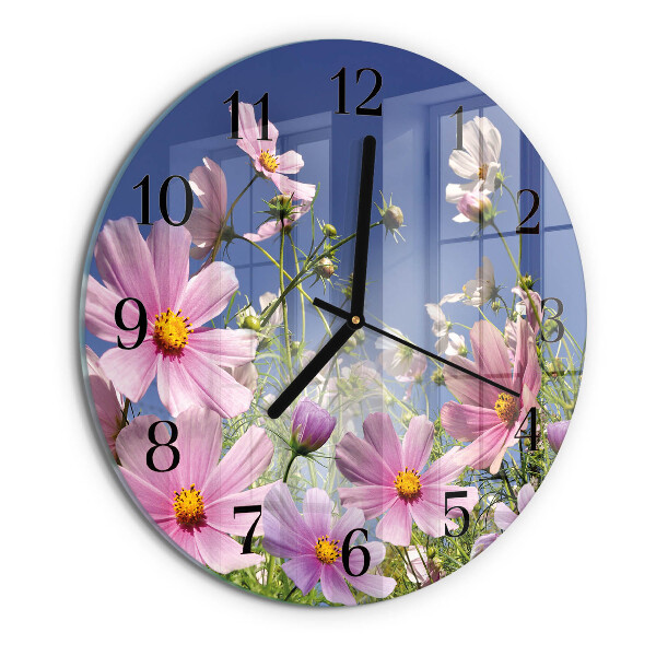 Orologio rotondo Fiori di cosmo