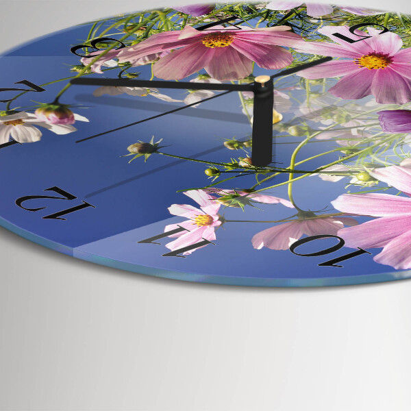 Orologio rotondo Fiori di cosmo