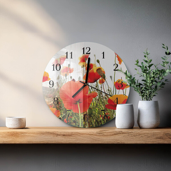 Orologio rotondo Papaveri