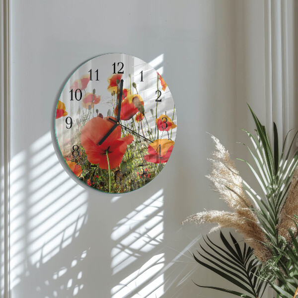 Orologio rotondo Papaveri