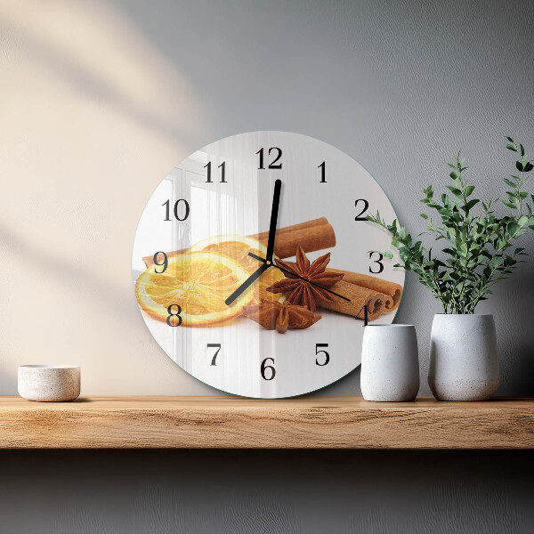 Orologio rotondo Vaniglia con limone