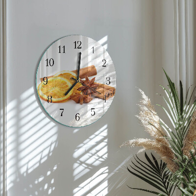 Orologio rotondo Vaniglia con limone