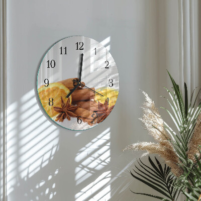 Orologio rotondo Vaniglia con limone
