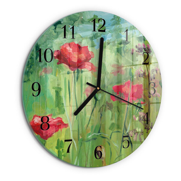 Orologio rotondo Papaveri