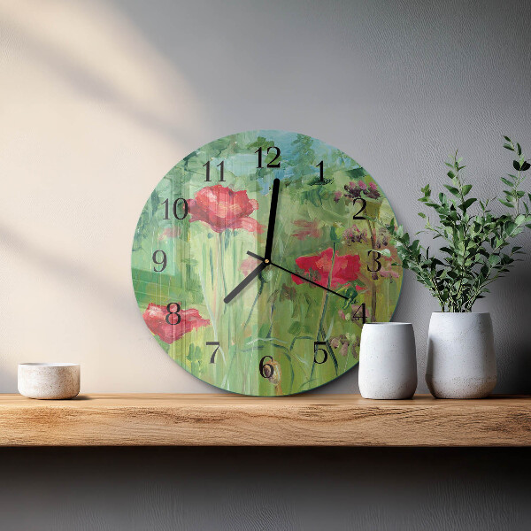 Orologio rotondo Papaveri
