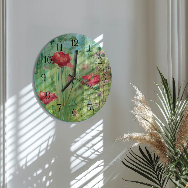 Orologio rotondo Papaveri