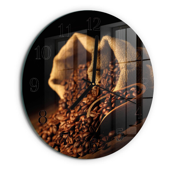 Orologio rotondo chicchi di caffè