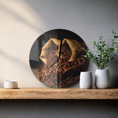 Orologio rotondo chicchi di caffè