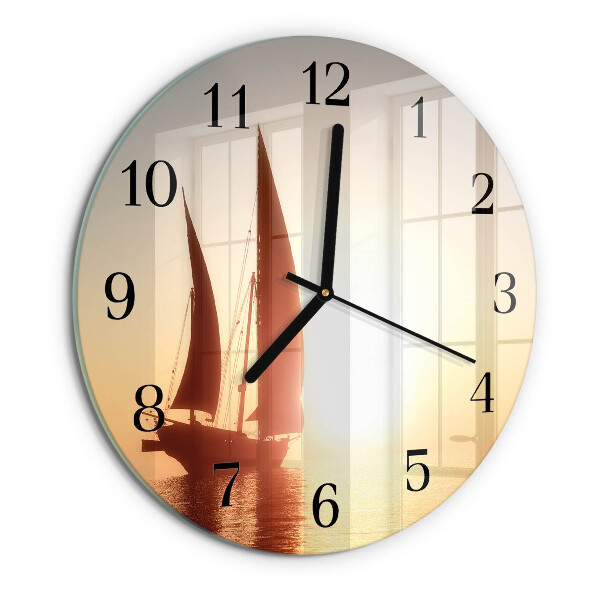 Orologio rotondo Barca a vela