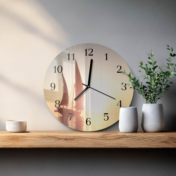 Orologio rotondo Barca a vela