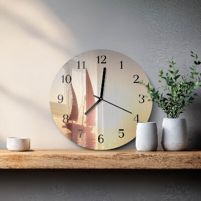 Orologio rotondo Barca a vela