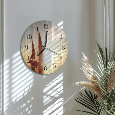 Orologio rotondo Barca a vela
