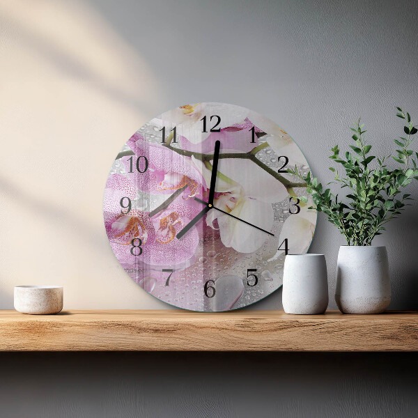 Orologio rotondo Orchidea